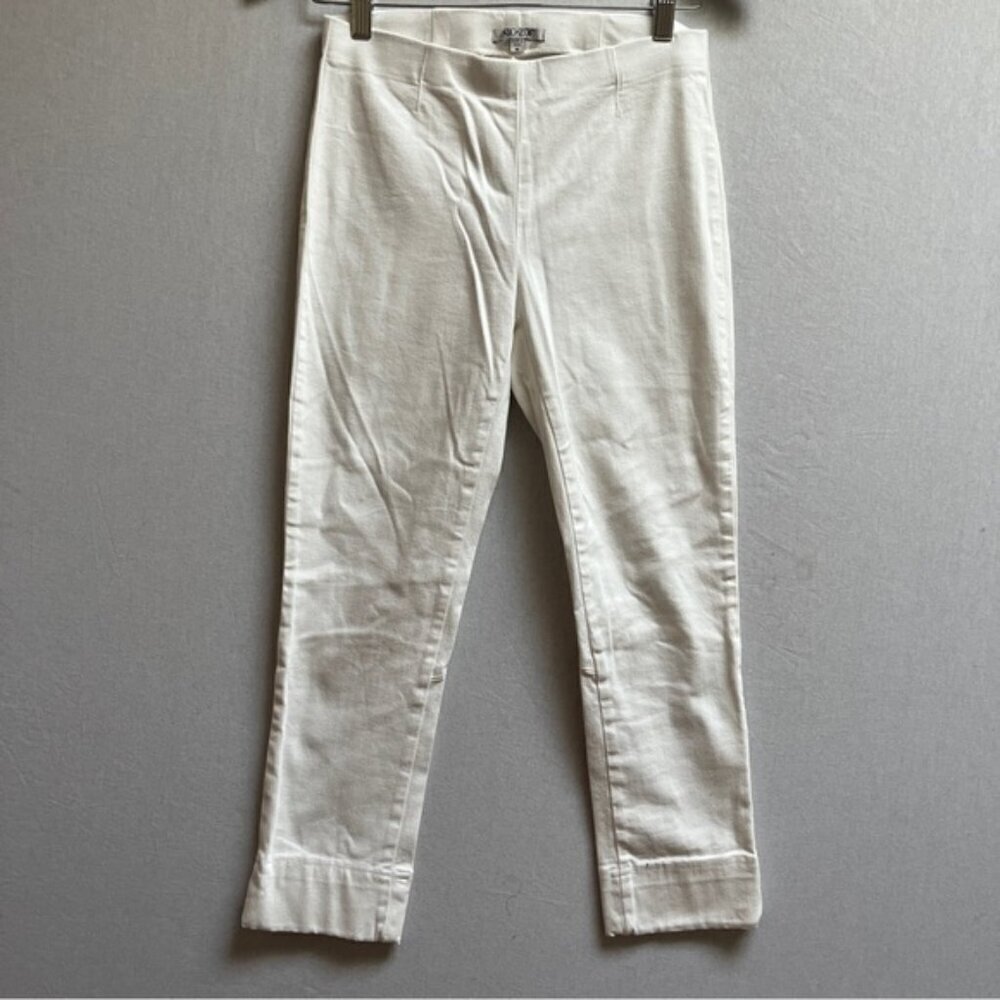 Nic Zoe White Stretchy Pull On Denim Skinny Jeans Sz 4